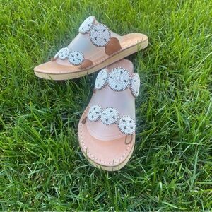 Laidback London Pemba Beaded Flat Leather Sandals Saani Boho Sundance | 40 9-9.5